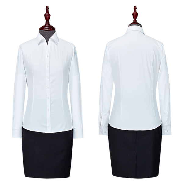 白色纯棉女士衬衫